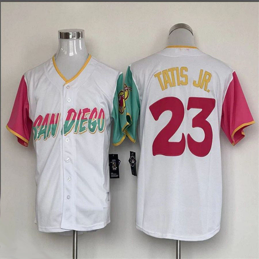 S.Diego Padres #23 Fernando Tatis Jr. Player White City Connect Replica Game Baseball Jerseys