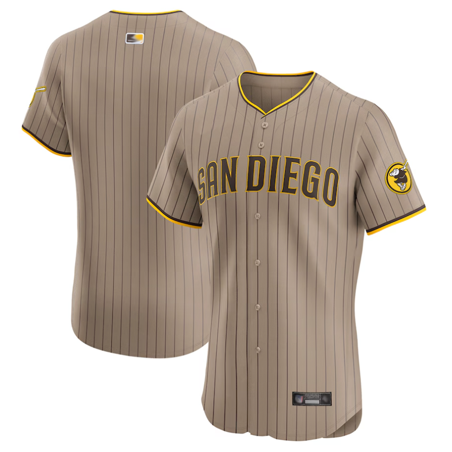 S.Diego Padres Blank Player Sand Vapor Premier Elite Baseball Jerseys