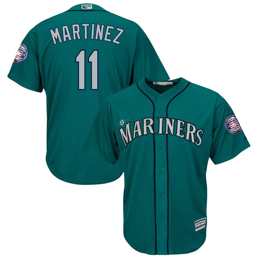 S.Mariners #11 Edgar Martinez Player Green Cool Base Baseball Jerseys