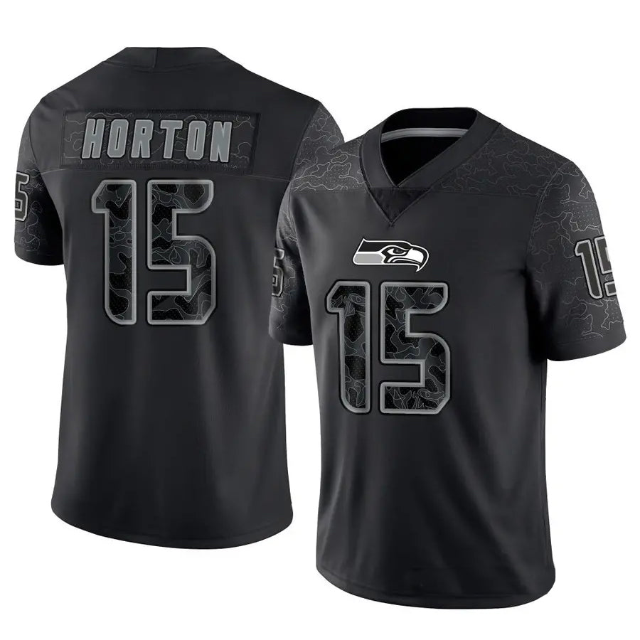 S.Seahawks #15 Tory Horton Player Black RFLCTV Limited Football Jerseys