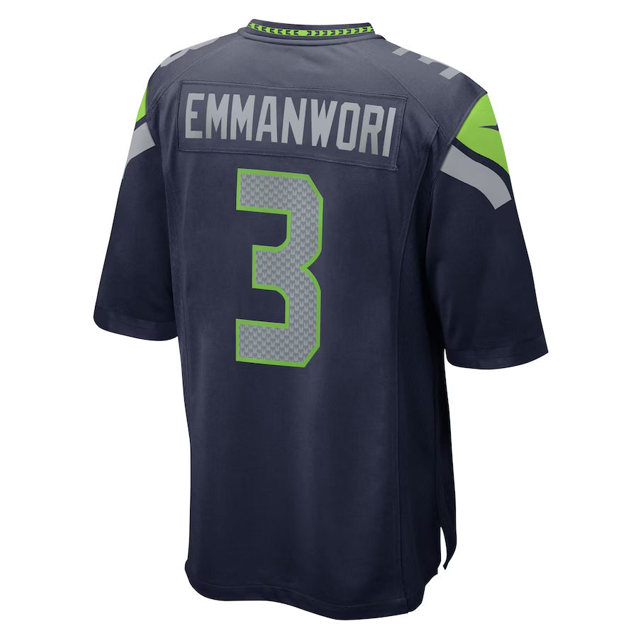 S.Seahawks #3 Nick Emmanwori Player Navy Home Game Football Jerseys