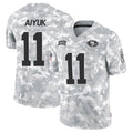 SF.49ers #11 Brandon Aiyuk Player Arctic Camo Salute to Service Limited Football Jerseys