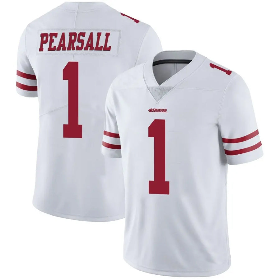 SF.49ers #1 Ricky Pearsall Player White Vapor Limited Game Football Jerseys