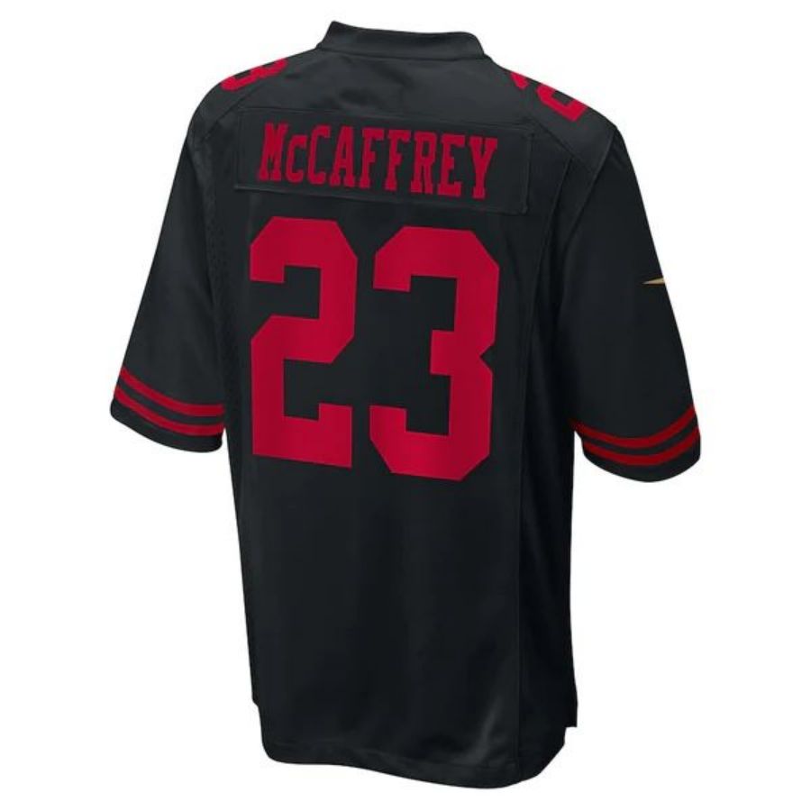 SF.49ers #23 Christian McCaffrey Player Black Fashion Game Football Jerseys