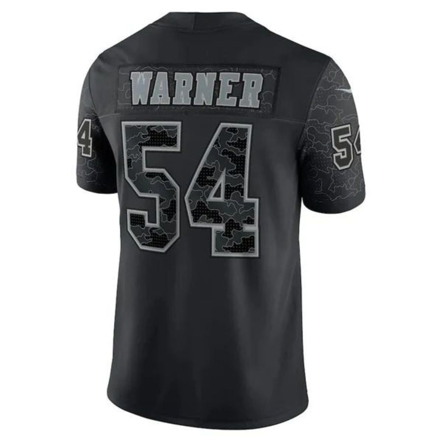 #54 Fred Warner Player SF.49ers Black RFLCTV Limited Football Jerseys