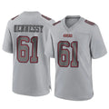 SF.49ers #61 Matt Hennessy Player Gray Game Football Jerseys
