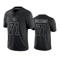 SF.49ers #71 Trent Williams Player Black RFLCTV Limited Football Jerseys