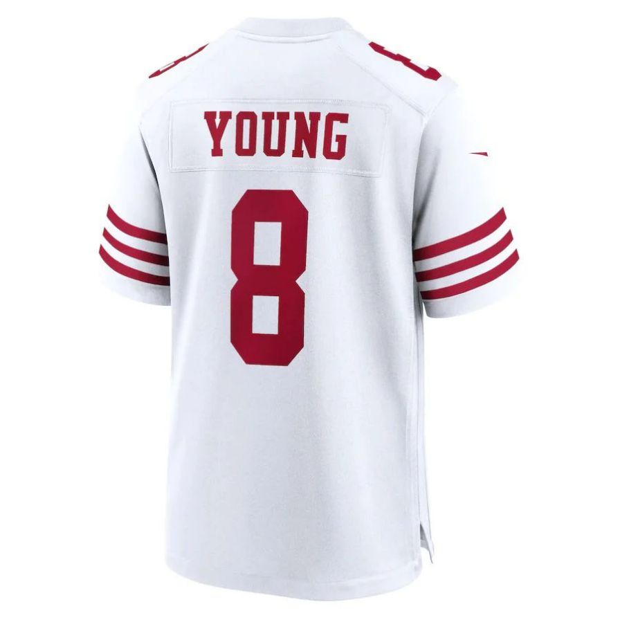 #8 Steve Young Player SF.49ers White Game Football Jerseys