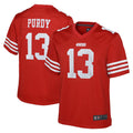 SF.49ers Home Game Football Jerseys - Scarlet - #13 Brock Purdy Player