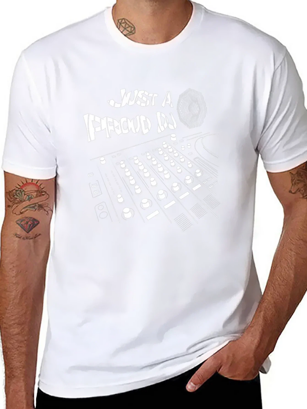 Just a Proud DJ Black Graphic T-Shirt