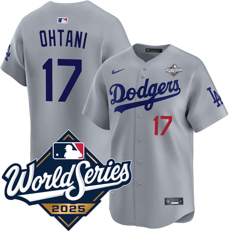 Shohei Ohtani Los Angeles Dodgers Alternate Road Limited 2025 World Series Jersey - Gray