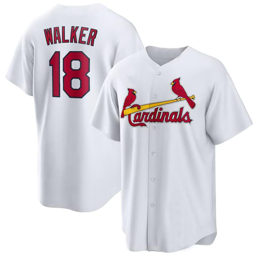 St.Louis Cardinals #18 Jordan Walker Player White Home Replica Baseball Jerseys