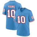 T.Titans #10 Vince Young Player Light Blue Throwback Alternate Game Football Jerseys