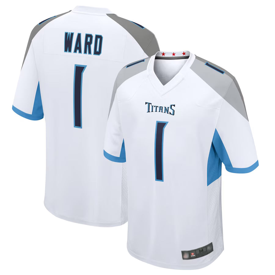 T.Titans #1 Cameron Ward Player White Game Football Jerseys