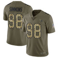 T.Titans #98 Jeffery Simmons Player Olive Salute To Service Limited Football Jerseys