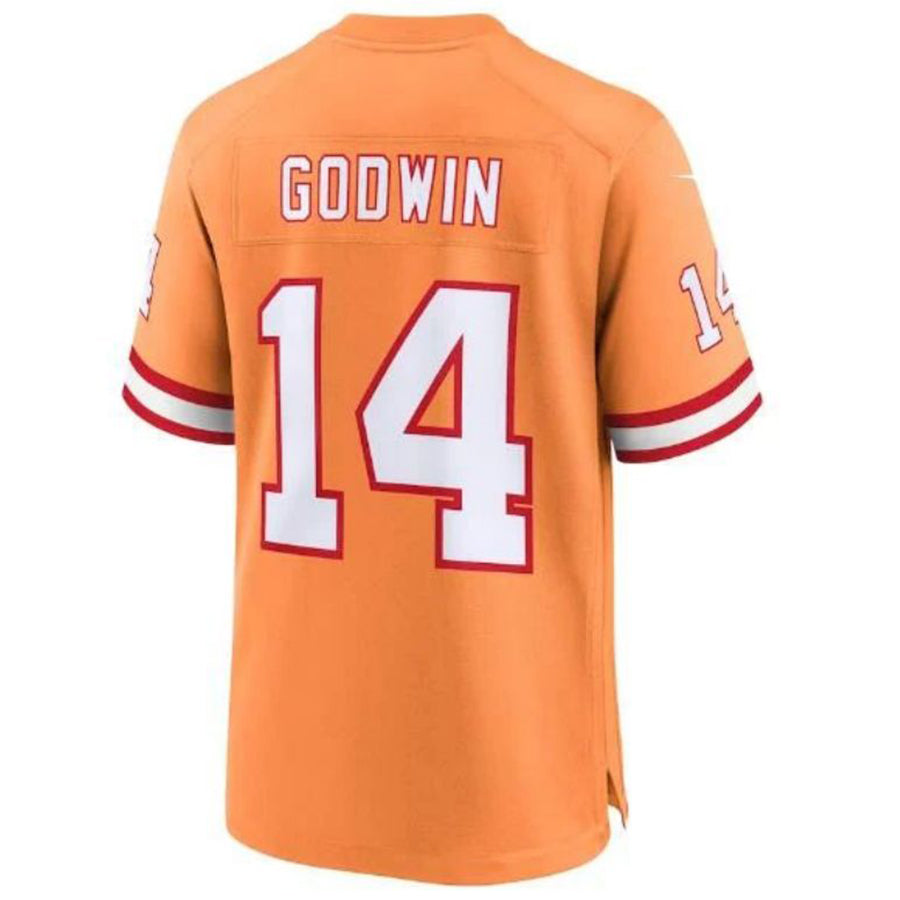 #14 Chris Godwin Player TB.Buccaneers Orange Throwback Game Football Jerseys