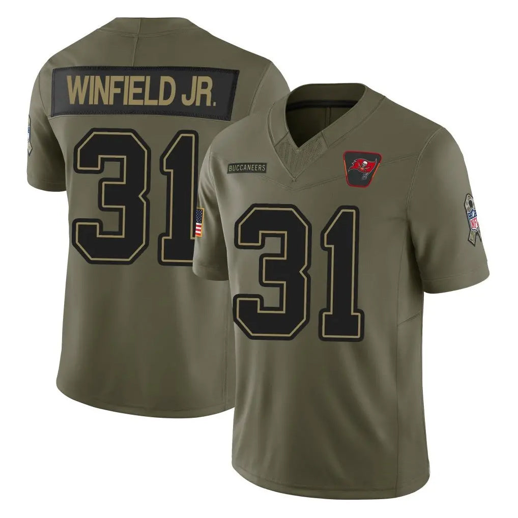 TB.Buccaneers #31 Antoine Winfield Jr. Player Olive Salute To Service Limited Football Jerseys