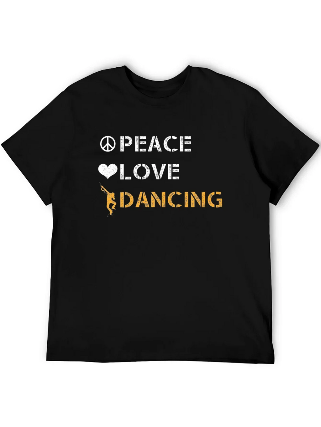 Peace Love Dancing Graphic Tee - Cool Dancer T-Shirt