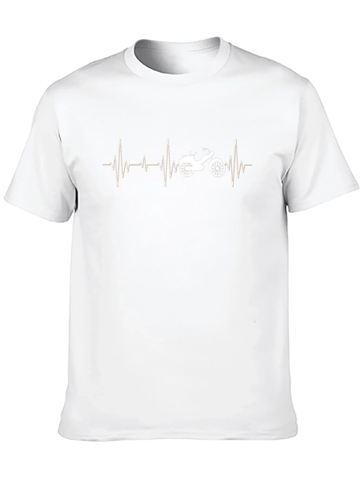 Motorcycle Heartbeat T-Shirt - Black