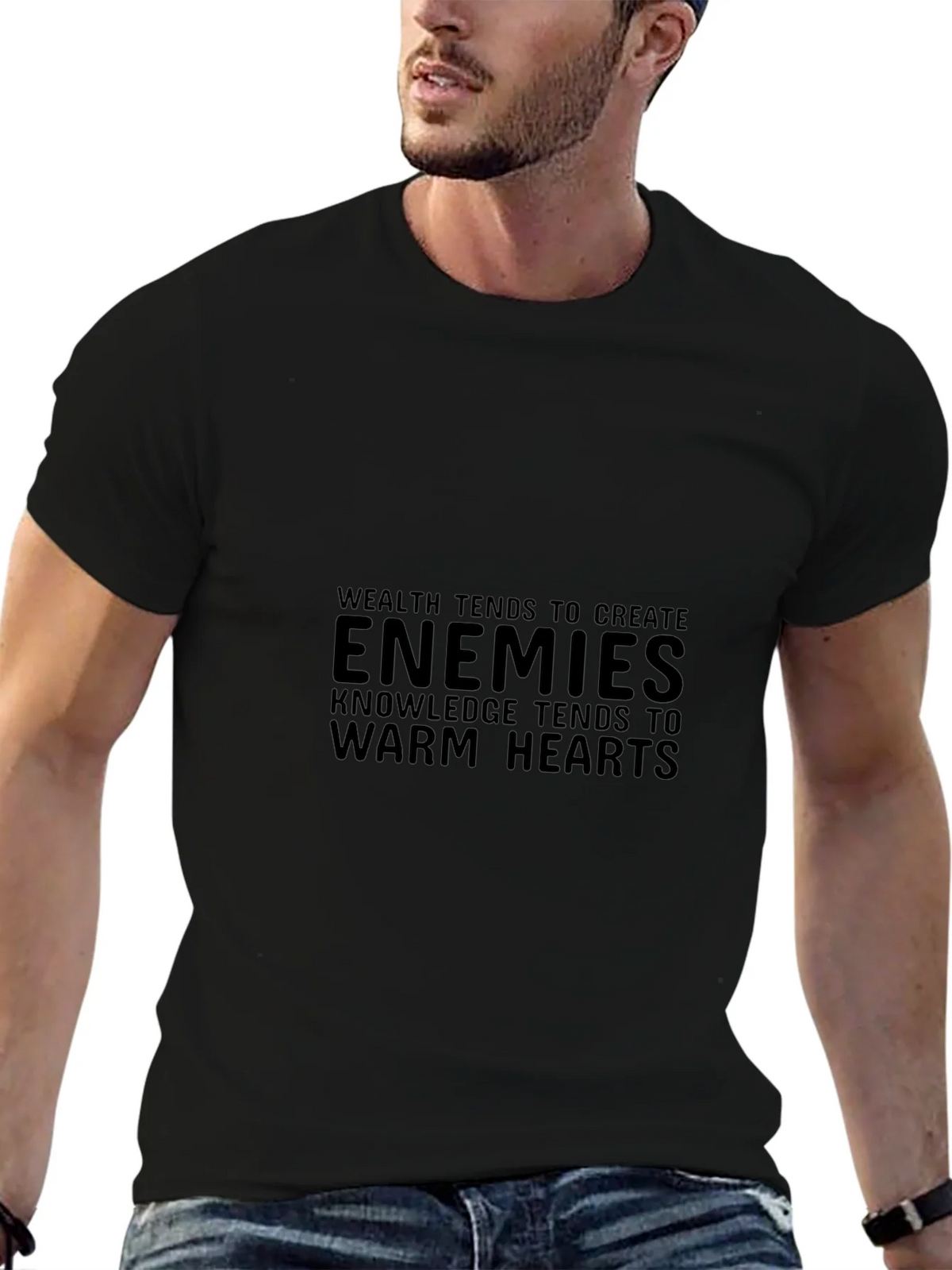 Enemies Knowledge Tee - Stylish Black T-Shirt
