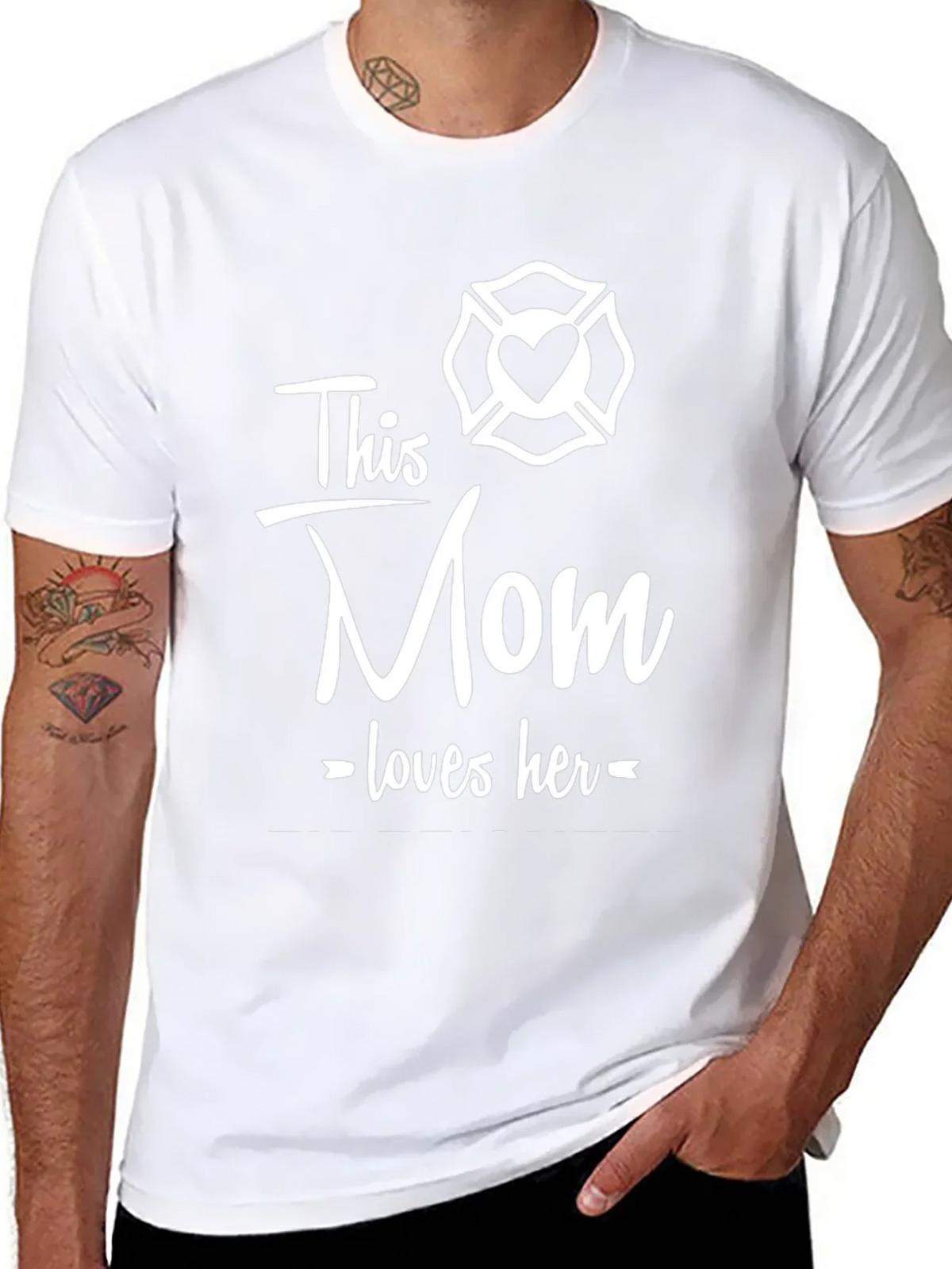 Firefighter Mom Graphic Tee - This Mom Loves Her