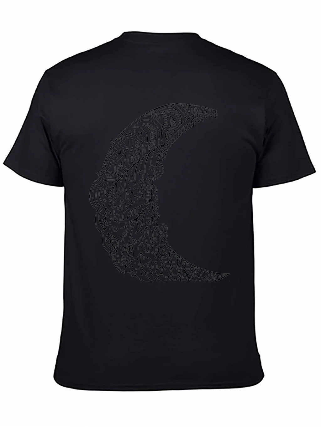 Black Moon Graphic Tee - Stylish Crescent Design