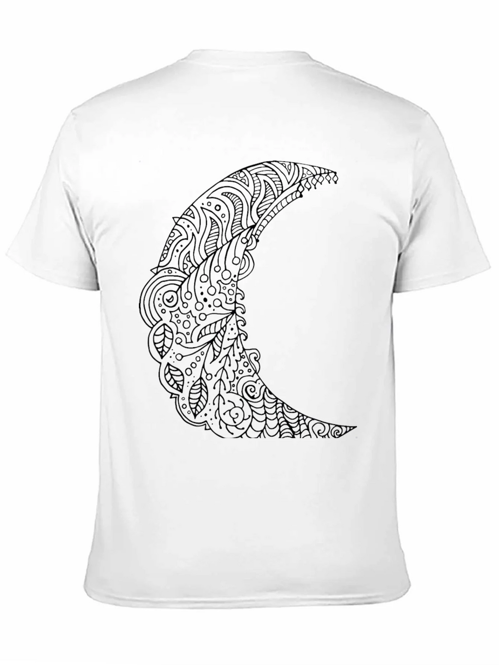 Black Moon Graphic Tee - Stylish Crescent Design