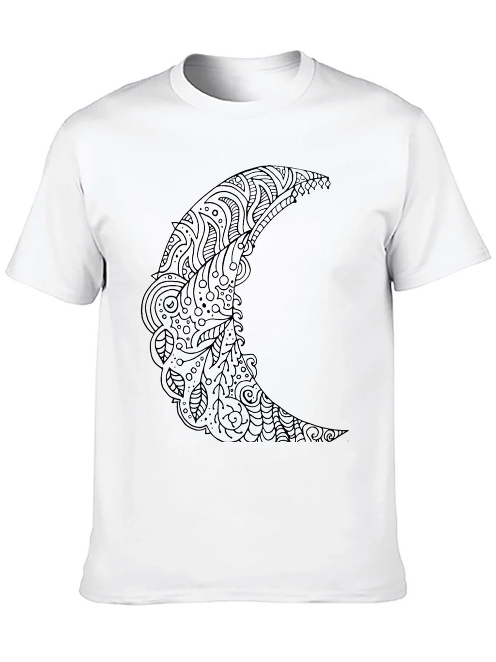 Black Moon Graphic Tee - Stylish Crescent Design