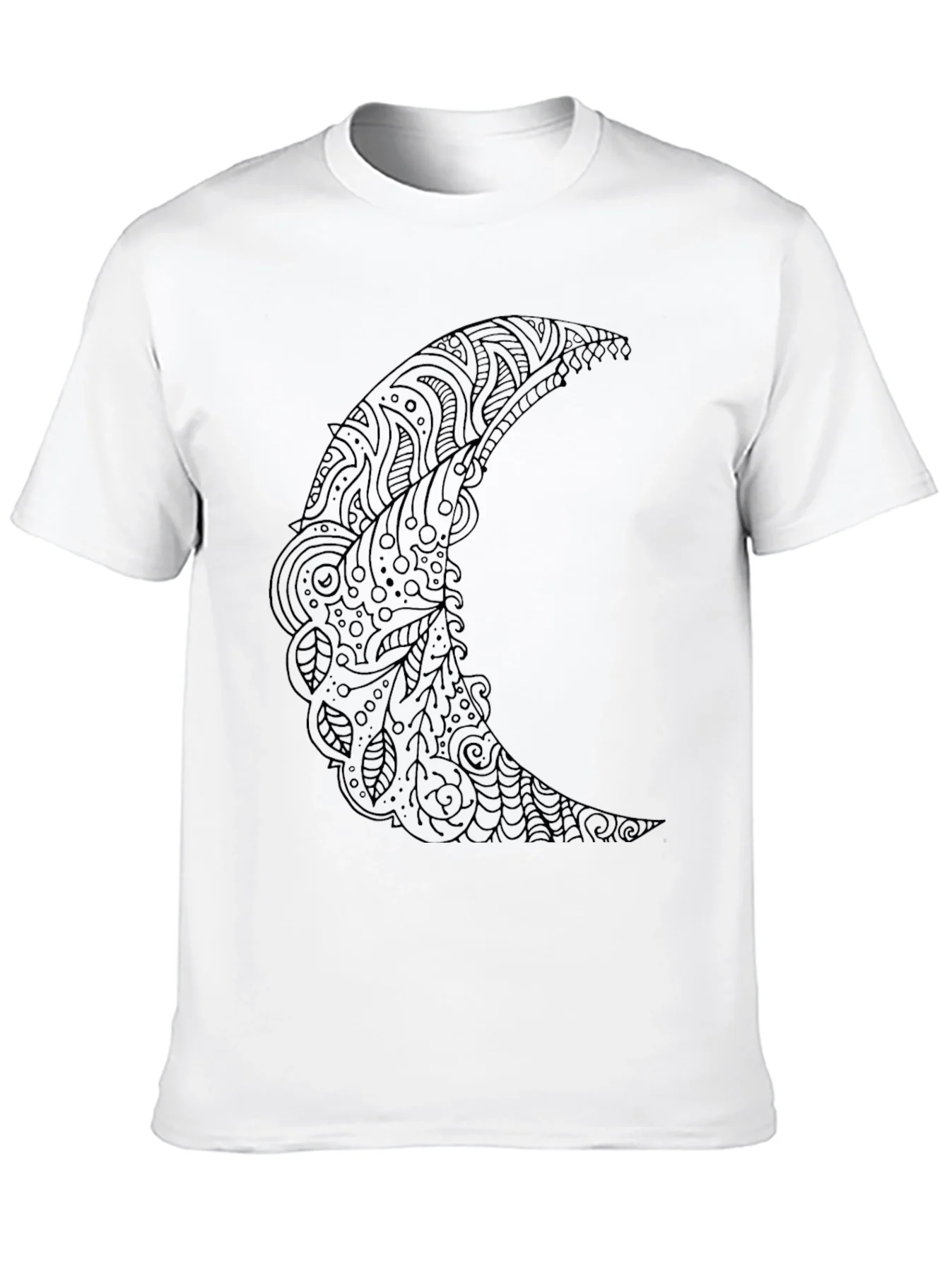 Black Moon Graphic Tee - Stylish Crescent Design
