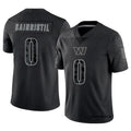 W.Commanders #0 Mike Sainristil Player Black RFLCTV Limited Football Jerseys