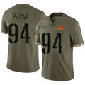 W.Commanders #94 Daron Payne Player Olive Salute To Service Limited Football Jerseys
