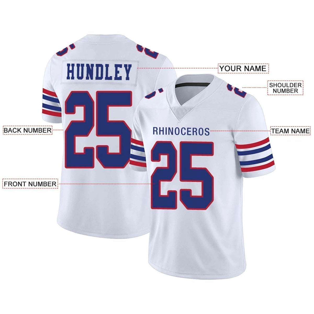 Custom B.Bills White Personalized Design Your Own Name and Number for Men Women Youth Jerseys