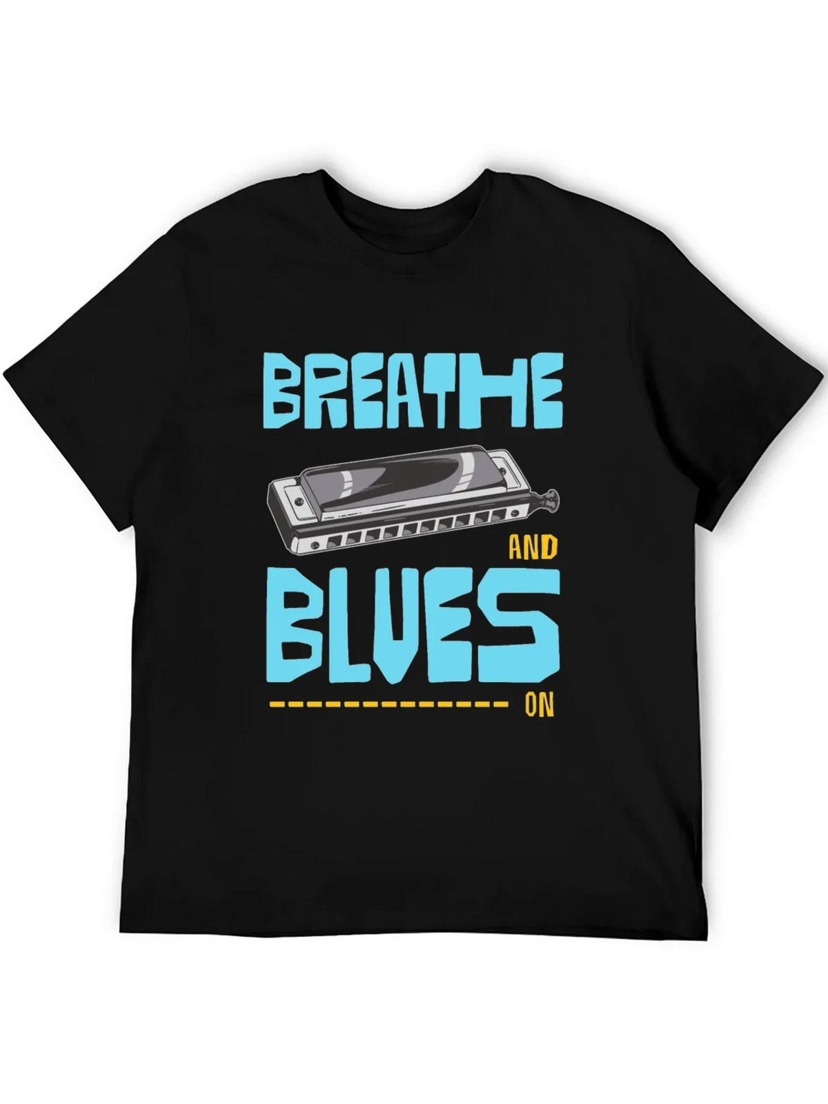 Breathe Blues Harmonica T-Shirt - Musical Tee