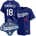 Yoshinobu Yamamoto Los Angeles Dodgers Alternate  Limited 2025 World Series Champions Jersey - Royal