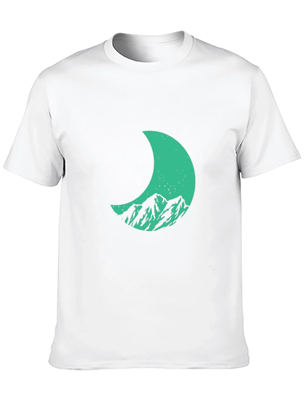 Mountain Moon Graphic Tee - Stylish Black Cotton T-Shirt