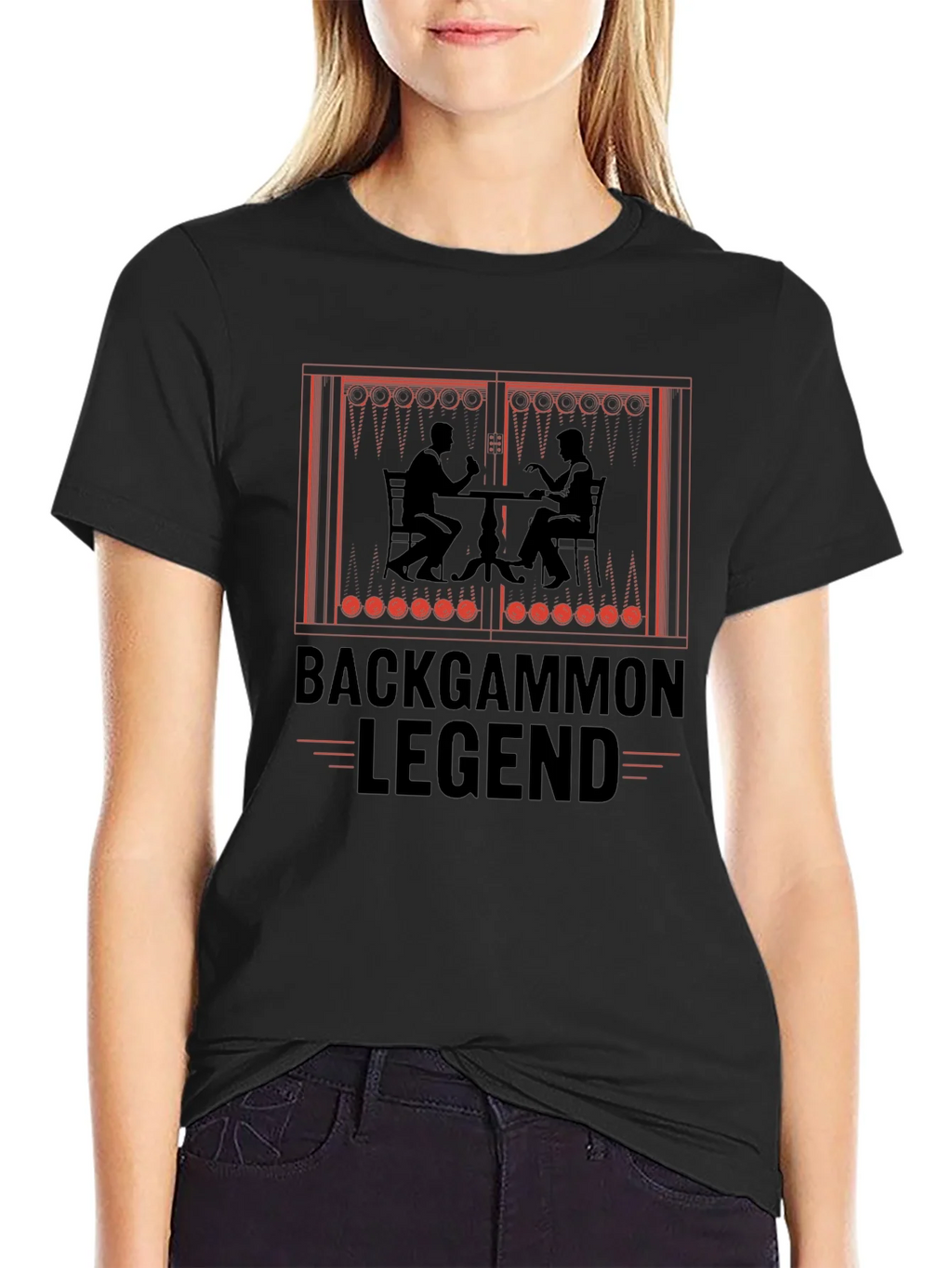 Backgammon Legend Graphic T-Shirt - Board Game Lover Tee