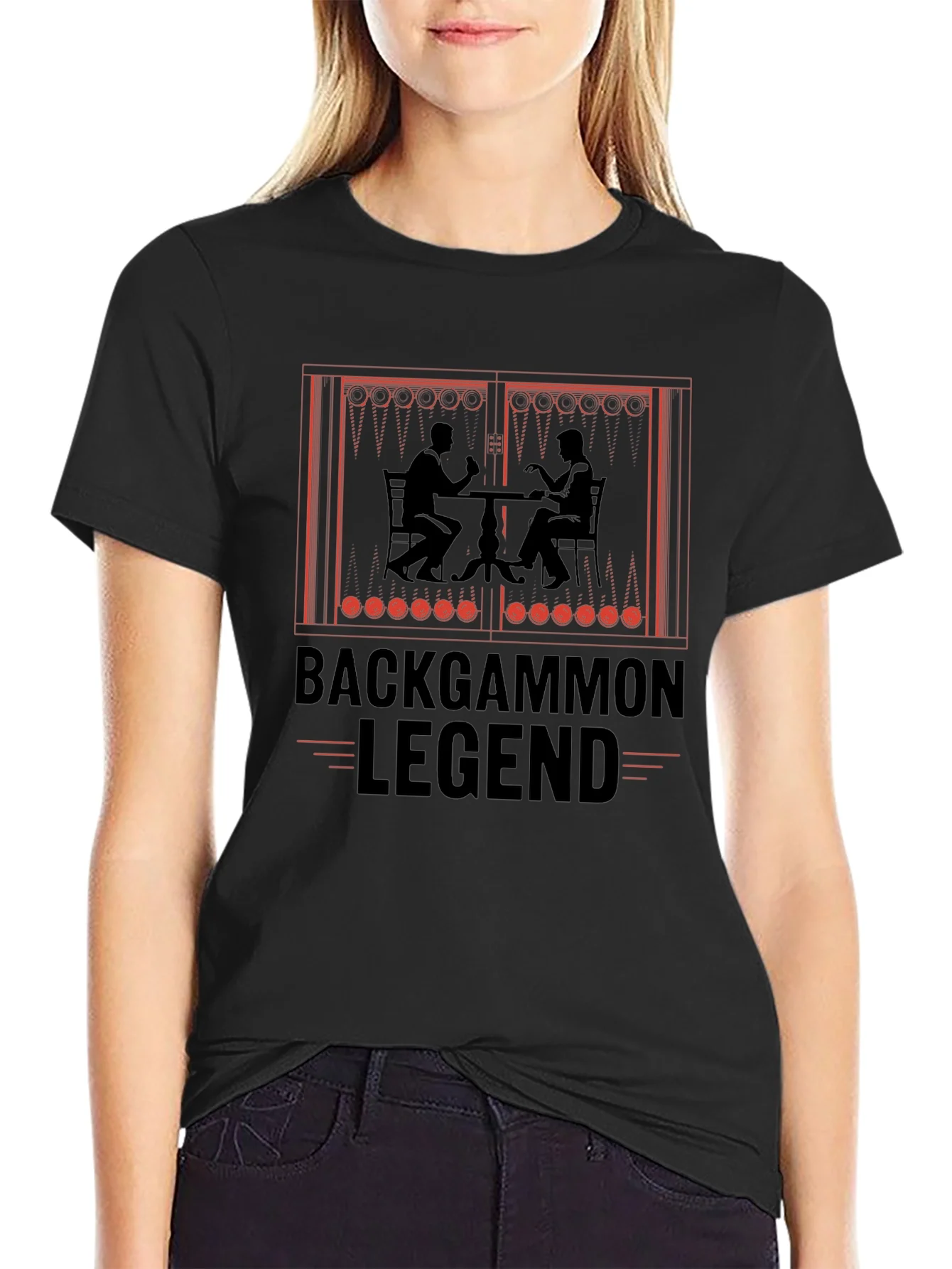 Backgammon Legend Graphic T-Shirt - Board Game Lover Tee