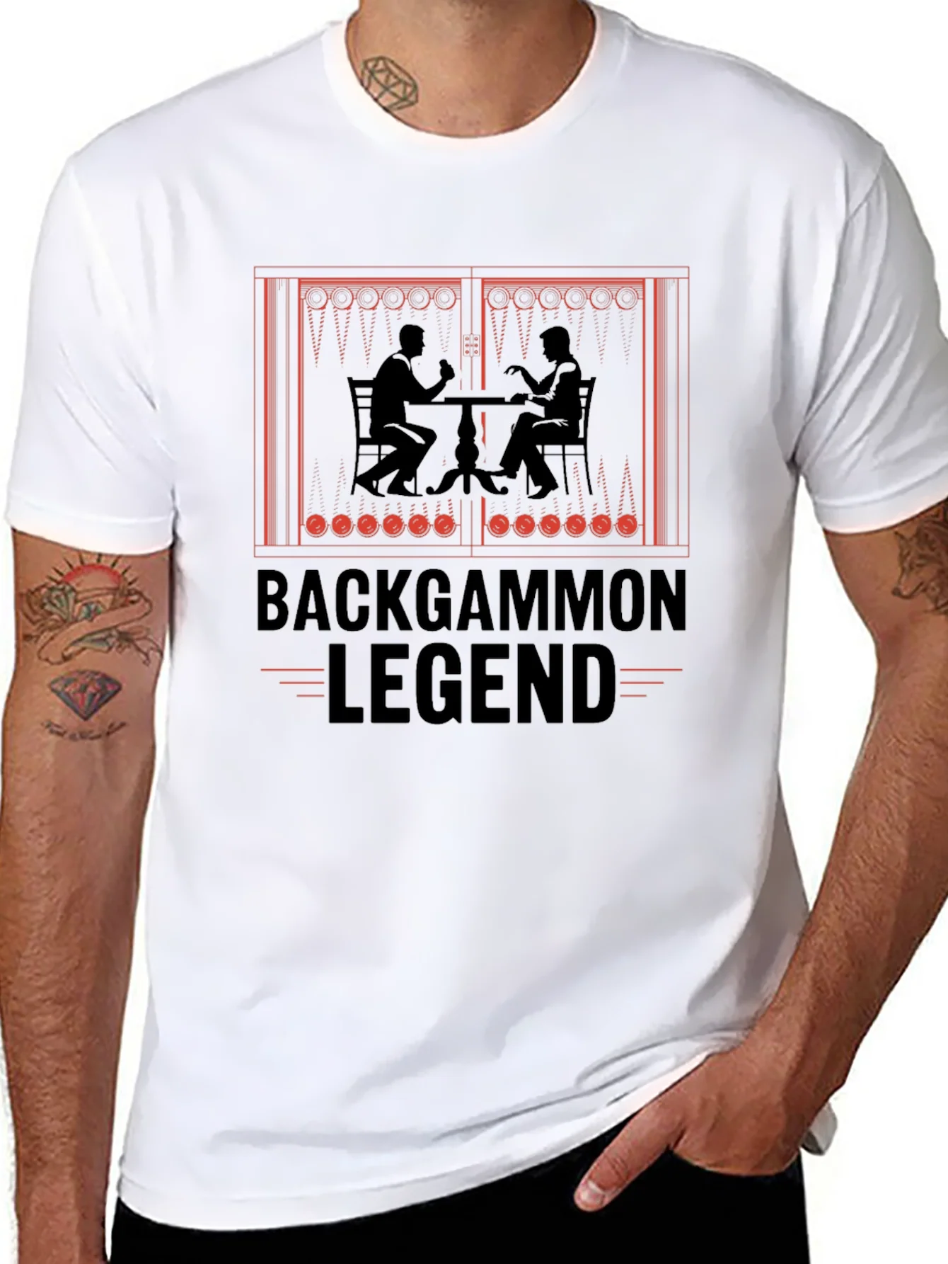 Backgammon Legend Graphic T-Shirt - Board Game Lover Tee