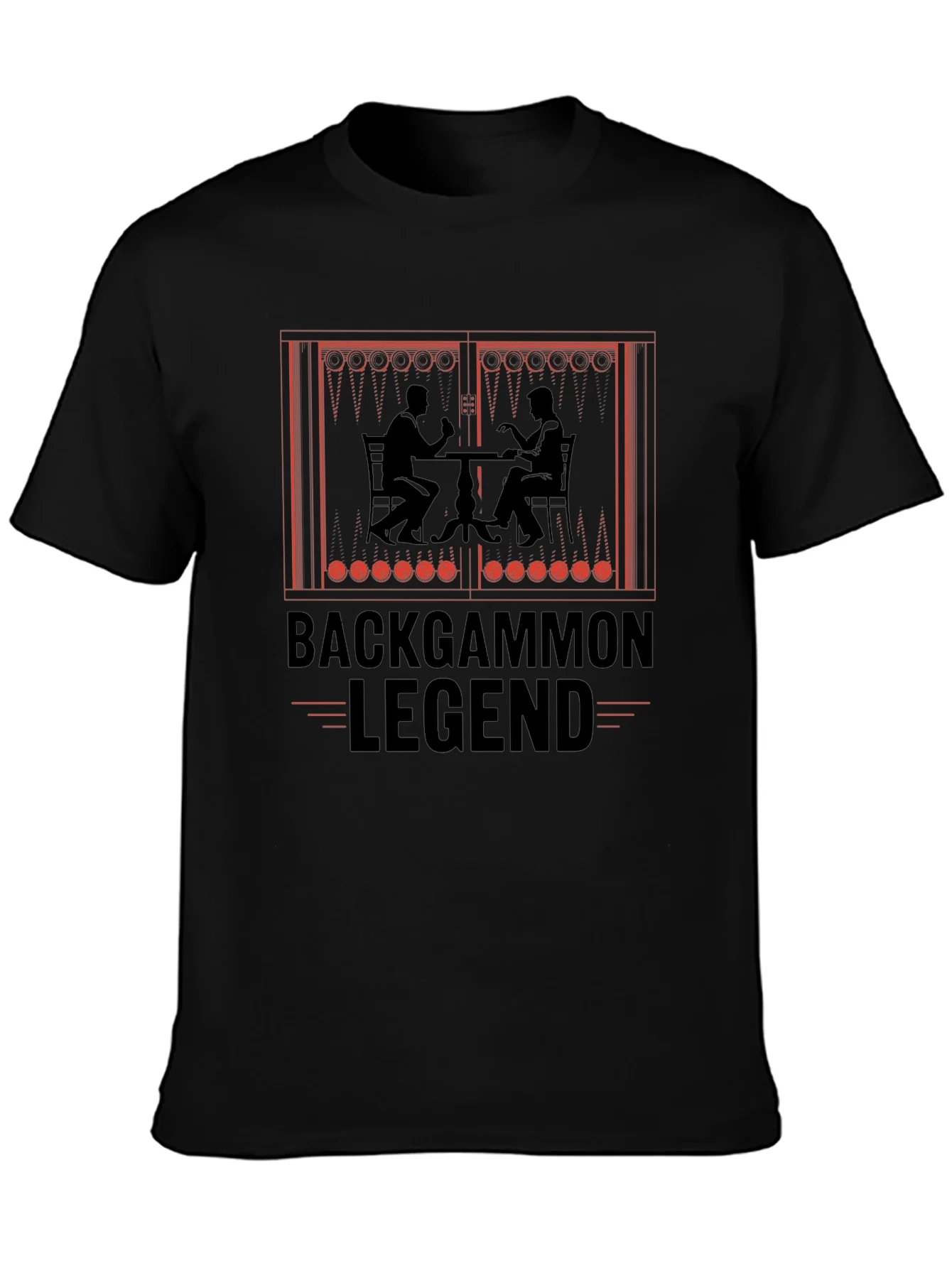Backgammon Legend Graphic T-Shirt - Board Game Lover Tee