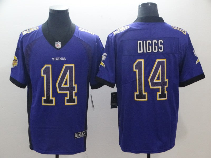 Men's Minnesota Vikings Stefon Diggs #14 Purple Game Jersey1