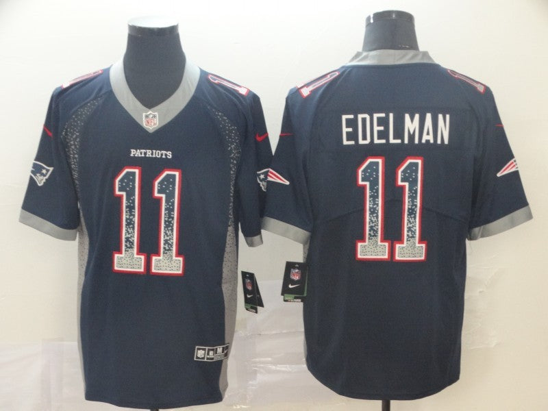 Men's New England Patriots Julian Edelman #11 Navy Player Game Jersey1