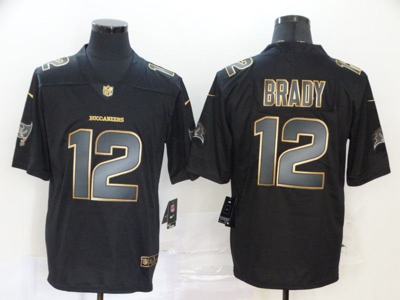 Men's Tampa Bay Buccaneers #12 Tom Brady Black Authentic Game Jersey1