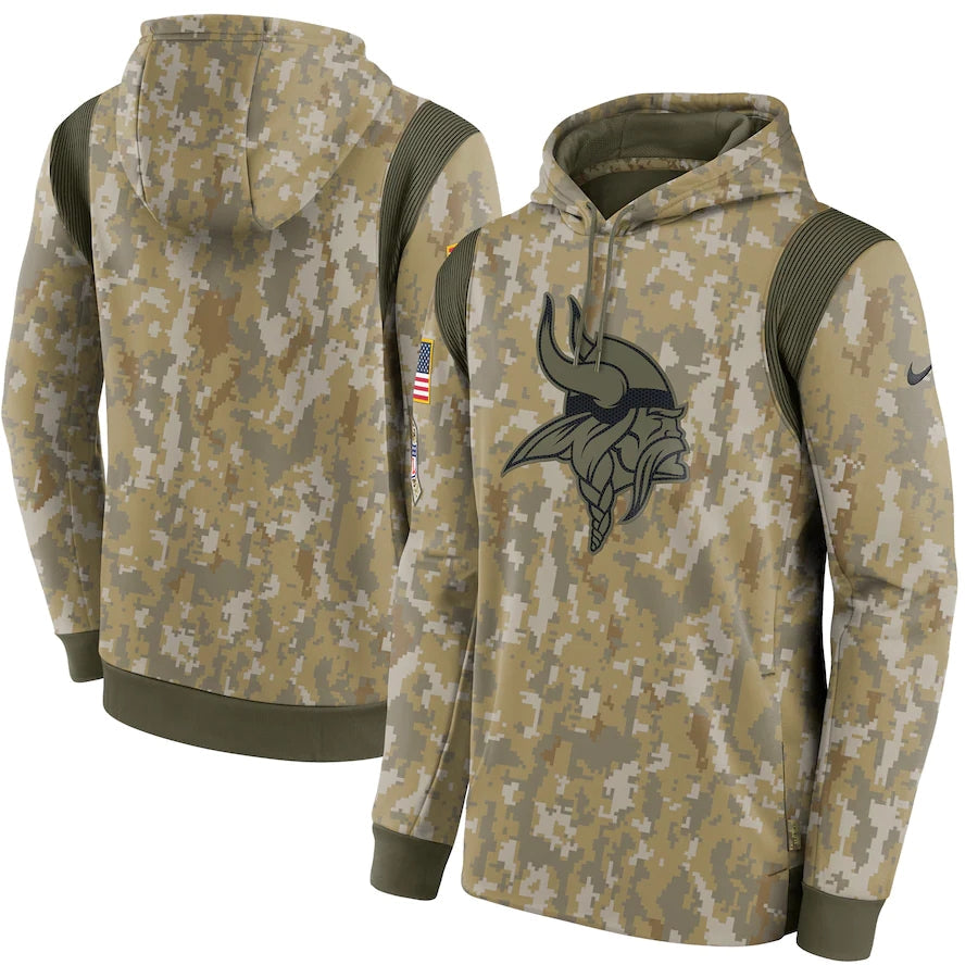 Men's Minnesota Vikings  2021 Salute to Service Hoodie1 Camouflage