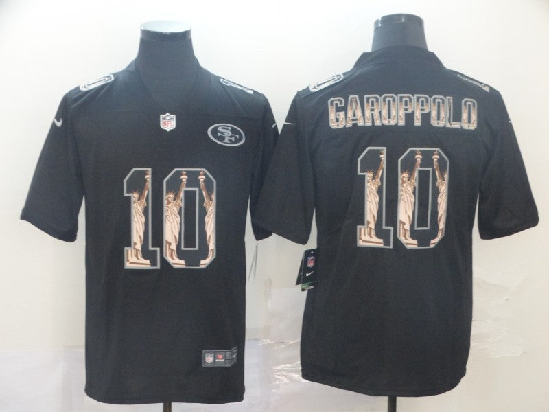 Men's San Francisco 49ers Jimmy Garoppolo #10 Black Alternate Game Jersey1