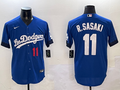 Men's Los Angeles Dodgers Roki Sasaki #11 Royal Replica Player Jersey