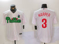 Men's Philadelphia Phillies Bryce Harper #3 White Limited Player Jersey1