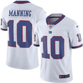 Eli Manning White Men's New York Giants Stitched  Limited Rush Jersey