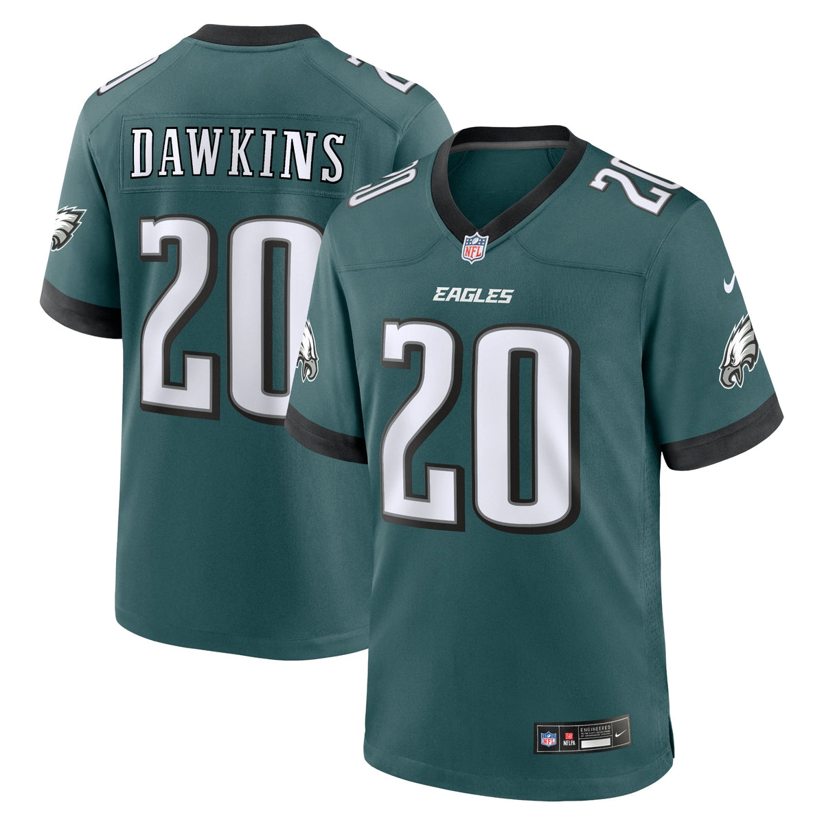 Brian Dawkins Philadelphia Eagles  Team Game Jersey - Midnight Green