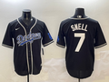 Men's Los Angeles Dodgers Blake Snell #7 Black Replica Game Jersey