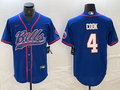Men's Buffalo Bills James Cook #4 Royal Player Jersey1 Joint Edition